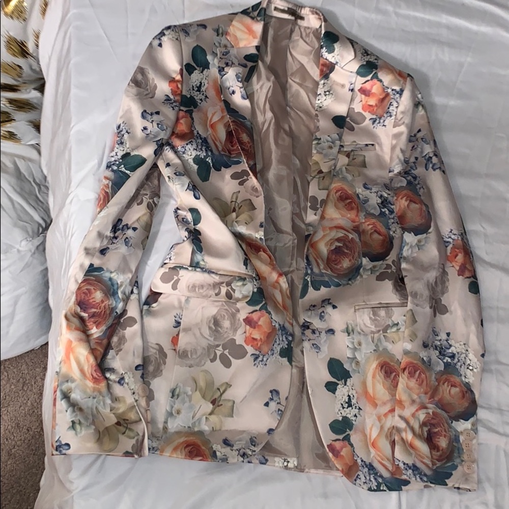 Prom floral suit